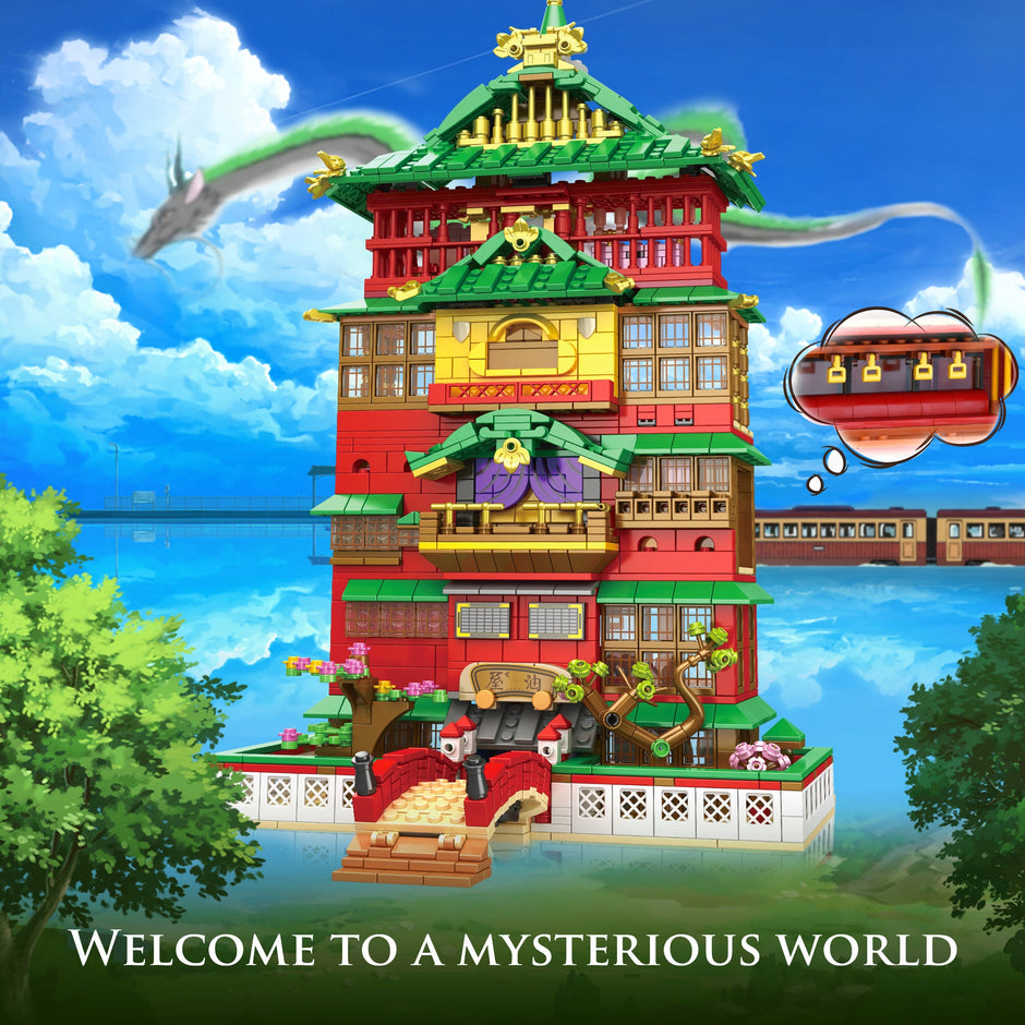 TOKMOC 66032 Oilhouse Building Set: Build Your Own Magical Bathhouse (1868 PCS)