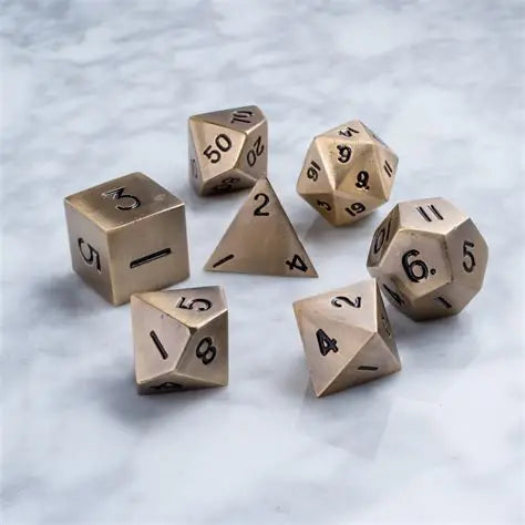 TOKMOC Golden Metal Dice Set – The Perfect Gift for Gamers, Collectors & Stress Relief