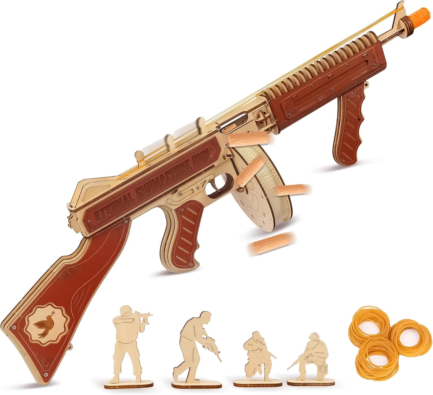 3D Wooden Rubber Band Gun