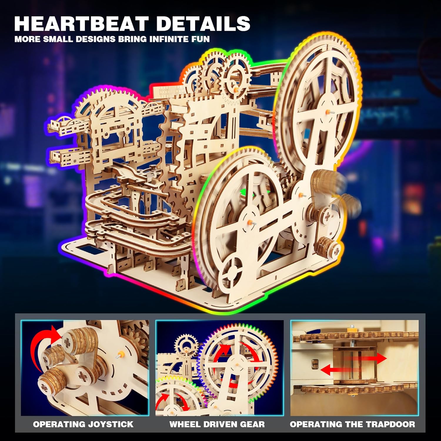 3D Wooden Marble Track Se